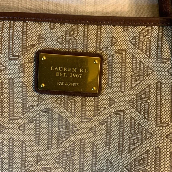 Lauren Ralph Lauren Tan and Brown Tote Bag - Picture 2 of 6